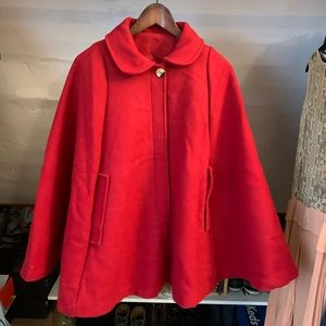 Red Wool Cape